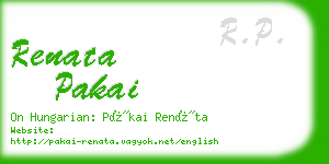 renata pakai business card